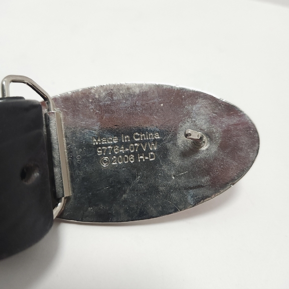 Harley Davidson Belt Buckle And Belt 2006 Red - Picture 8 of 9